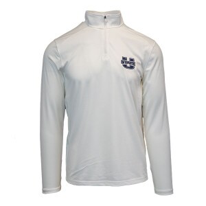 White Under Armour 1/4-Zip Long-Sleeve Men's